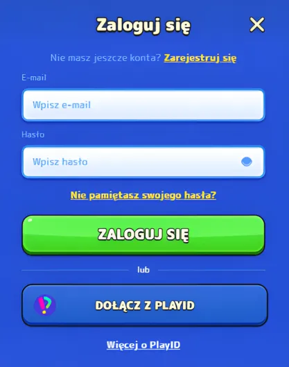 Logowanie w serwisie Pistolo